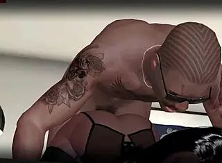 Damian roughly assfucks ebony Coco in hardcore sex