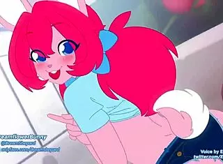 bunny girl in hentai slideshow gets pleasured