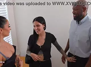 Two Latina Butts Fucked Hard By Big Black Cock