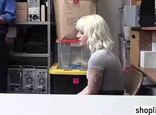 busted by policeman, hot blonde blowjob!