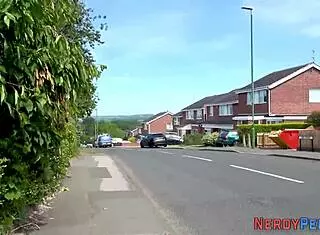 Real newbie tricked into riding nerd's dick for the first time!