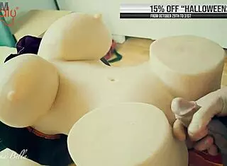 Britney Tantaly Doll In Halloween Lingerie Gets Fucked By A Big Veiny Cock With Cumshot On Her Tight Pussy