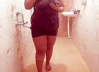 Myanmar Asian Milf Bathes Sensually In Shower