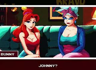 Johnny Bravo shows off his big cock in public blowjob!