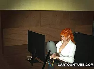 i suck my busty 3d secretary's pussy at the office
