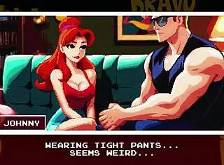 Johnny Bravo shows off his big cock in public blowjob!