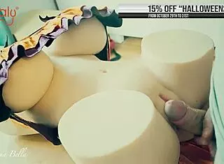 Britney Tantaly Doll In Halloween Lingerie Gets Fucked By A Big Veiny Cock With Cumshot On Her Tight Pussy