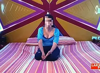 In room casting, cute asian european babe regina from tacna undergoes interview with spanking and natural tits on display