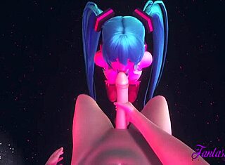 Vocaloid Hentai 3D - POV Miku Boquete em Clube de Striptease