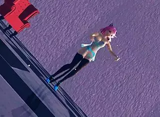 Pink cat in touhou r-18 featuring huge tits in lingerie