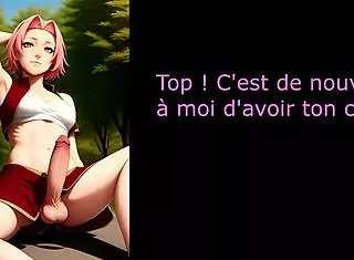 Hentai JOI with Sarada and Sakura in Futanari Pissplay Assplay CEI