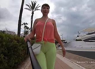 Camel-toe flashing in public, wanna see more?