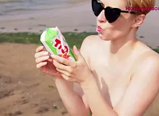 Horny milf teaches blowjob sucking cream