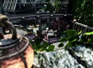 futa on female chaconne and aya in public setting