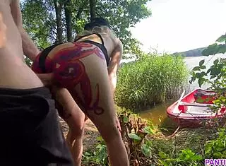 stepsister rides dick on boat for 25k subs