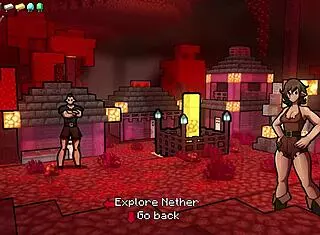 Hot underwear in hornycraft game parody