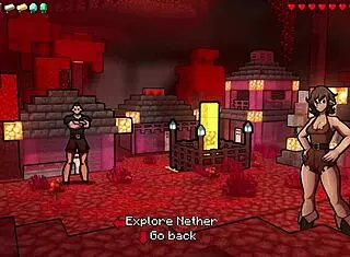 Hot underwear in hornycraft game parody