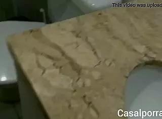 emi rippi gets quick blowjob from jeferson in bathroom