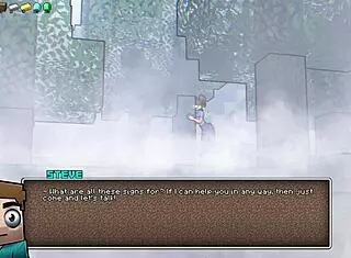 Hot underwear in hornycraft game parody