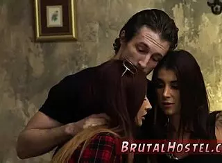 Bondage hypnosis excites young 18+ tourist slaves with finger fucking