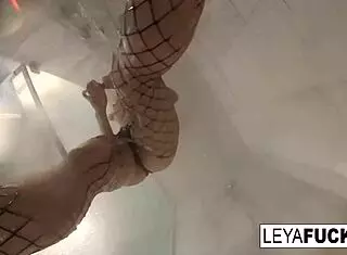 Leya Falcon Masturbates in the Shower with Camera on Her Tits