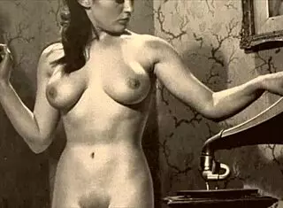 Vintage Granny Fanny In Retro Antique Setting