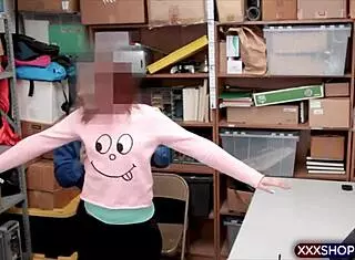 redhead shoplifter punished hard