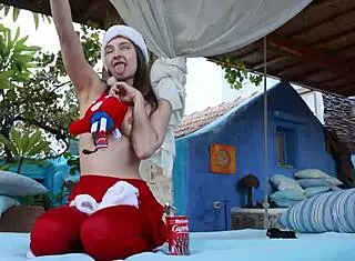 melena maria rya's topless selfie hides her natural tits while she masturbates solo