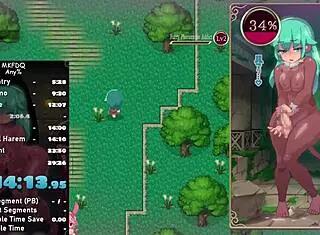 In this hentai game, Mage Kanade's futanari dungeon quest unfolds with intense anime-style encounters and quests.