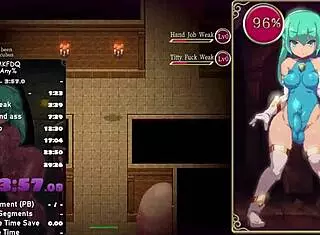 In this hentai game, Mage Kanade's futanari dungeon quest unfolds with intense anime-style encounters and quests.