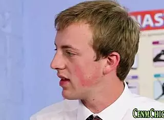 I watch the blonde bombshell jerk me in humiliating femdom session, feeling like a bimbo