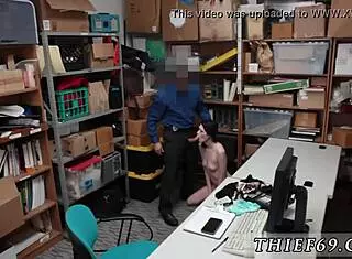 Petite Teen in Uniform Threesome with Police and Fake Cop First Time