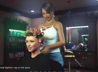 Wife And Stepmother Play A Seductive Game Together