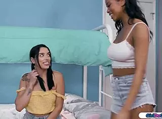 hey, watch this teen get facesitted by ebony on lesbicamp, so hot