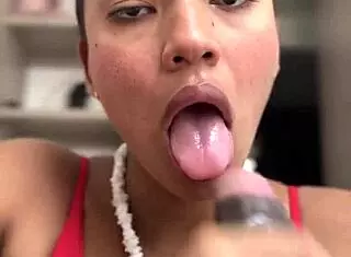 Pornstar Latina Sucks Big Black Cock In POV With Friend