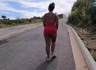 I went to the local market and flashed my big ass, got caught by a sexy milf