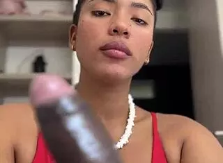 Pornstar Latina Sucks Big Black Cock In POV With Friend