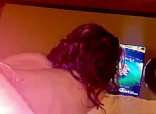 young brunette girl achieves beautiful orgasm