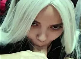 white moon deepthroated me from balls to head in that white wolf scene 😍