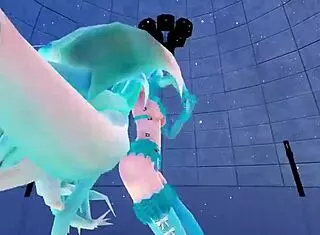 this blue k nights ray-mmd 3d vr180 cat fate cosplay features adult miku girls