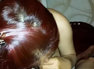 Vietnamese whore sucks big tits in amateur blowjob