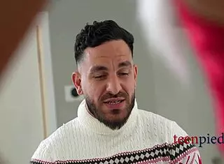 Carolina Sweets gets doggystyle pussy fuck on christmas