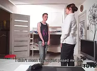 Lucky boy says, 'Tutor4k: hot teacher gives awesome blowjob instead of biology.'