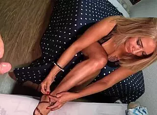 blonde liberal behind cameras in ted's mansion.