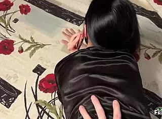 lover bangs my anal while i chat with husband