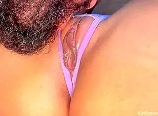 Close up of couple's intimate moment with big cock