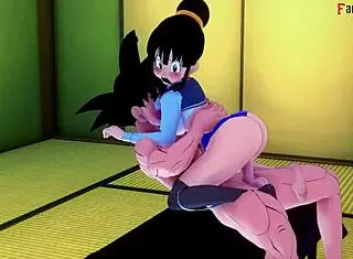 Chichi Takes On Gohan and Goku in Wild Threesome Fantasy