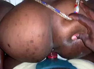 Santase girl emelia enjoying massive doggy from fuckboy, bent over for homemade ass pounding