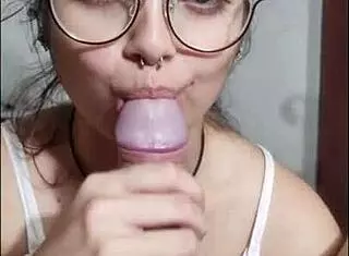 Teen 18+ Deepthroats Monster Cock In Pov Blowjob Ft White Moon