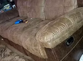 Blowjob and rimjob on the sofa